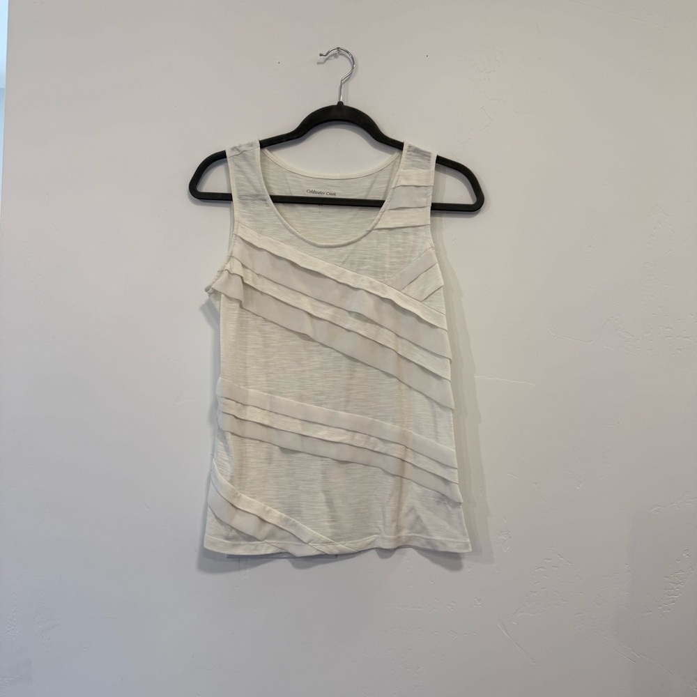 Coldwater Creek Cream Layered Tank Top
